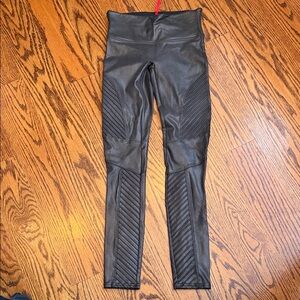 SPANX Black Moto Leggings
